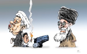RafsanjaniKhameneiCannonCartoon